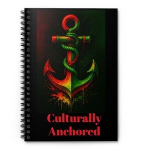 Culturally Anchored Spiral Notebook - Black and Red